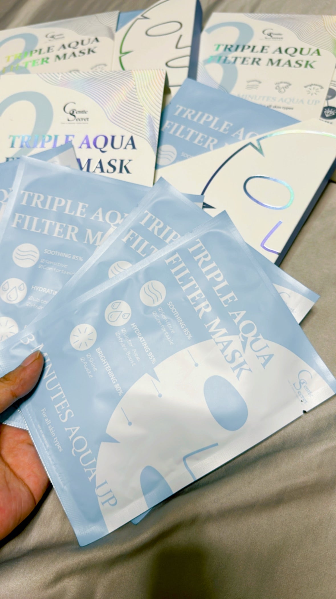 韓國🇰🇷水光磨皮面膜 TRIPE AQUA FILTER MASK 1盒$158